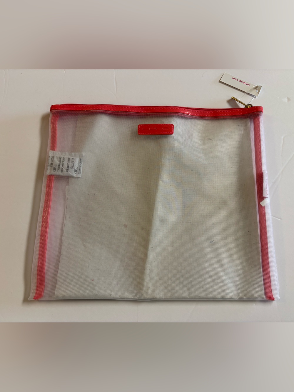 LOLO Vitamin Sea Clear mesh Beach Pouch with Red Trim - Picture 4 of 7